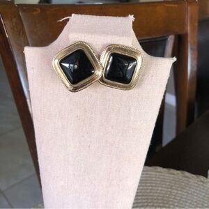 Vintage Triangle Shape Pierced Earrings